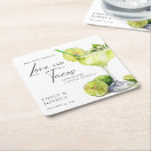 Fiesta Margarita Couples Douche Kartonnen Onderzetters (Schuin)