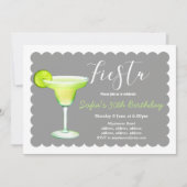 fiesta, margarita dag, verjaardag, uitnodiging (Voorkant)