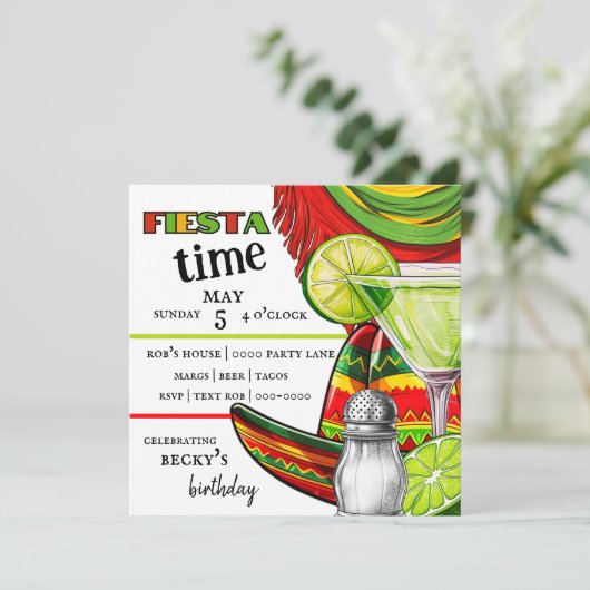 Fiesta Margarita | | LIMOEN | Partij Kaart (Staand voorkant)