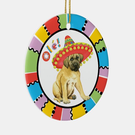 Fiesta Mastiff Keramisch Ornament (Rechts)