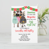 Fiesta Meisjes Nacht Uit Verjaardag Kaart (Staand voorkant)