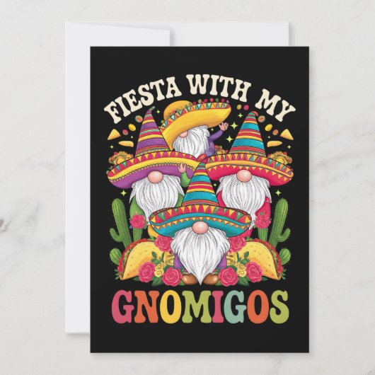 Fiesta met mijn Gnomigos Gnome Cinco de Mayo Kaart (Voorkant)