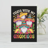 Fiesta met mijn Gnomigos Gnome Cinco de Mayo Kaart (Staand voorkant)