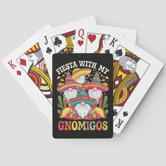 Fiesta met mijn Gnomigos Gnome Cinco de Mayo Pokerkaarten (Achterkant)