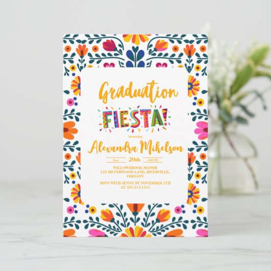 Fiesta Mexicaans Afstuderen Kaart (Staand voorkant)