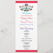Fiesta Mexicaans Bloem Huwelijksprogramma Programmakaart (Voorkant)