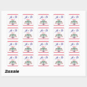 Fiesta Mexicaans Bloemen Ronde Stickers Rood Label (Vel)