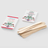 Fiesta Mexicaans Bloemen Trouwprogramma Hand Fan Handwaaier (Niet-gemonteerd)