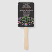 Fiesta Mexicaans Bloemen Trouwprogramma Hand Fan Handwaaier (Achterkant)