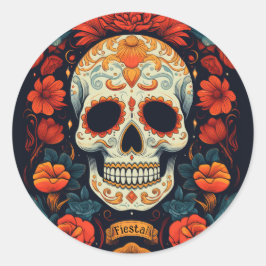 Fiesta! Mexicaans FEEST Ronde Sticker
