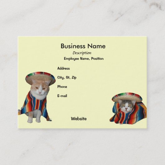 Fiesta/Mexicaans/Latijns-Amerikaans thema Visitekaartje (Voorkant)