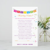 Fiesta Mexicaans Vrijgezellenfeest Game PRINTED (Staand voorkant)