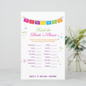 Fiesta Mexicaans Vrijgezellenfeest Game PRINTED (Staand voorkant)