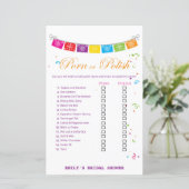 Fiesta Mexicaans Vrijgezellenfeest Game PRINTED (Staand voorkant)