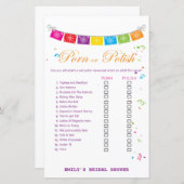 Fiesta Mexicaans Vrijgezellenfeest Game PRINTED (Voorkant / Achterkant)