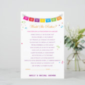 Fiesta Mexicaans Vrijgezellenfeest Game PRINTED (Staand voorkant)