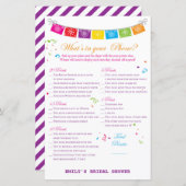 Fiesta Mexicaans Vrijgezellenfeest Game PRINTED (Voorkant / Achterkant)