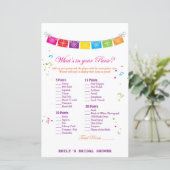 Fiesta Mexicaans Vrijgezellenfeest Game PRINTED (Staand voorkant)