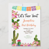 Fiesta Mexicaanse 1e verjaardag Uitnodiging (Voorkant)