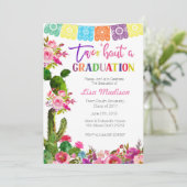 Fiesta Mexicaanse afstudeerfeest uitnodiging (Staand voorkant)