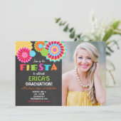 Fiesta Mexicaanse afstudeerfeest uitnodiging Fiest (Staand voorkant)
