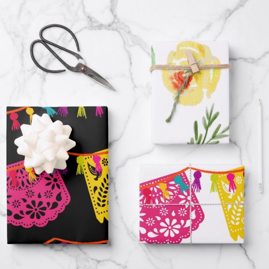 Fiesta Mexicaanse banner Cactus - Papieren pakblad Inpakpapier Vel (Voorkant)