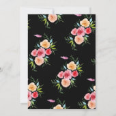 Fiesta Mexicaanse bloemen Elegante script bruiloft Kaart (Achterkant)