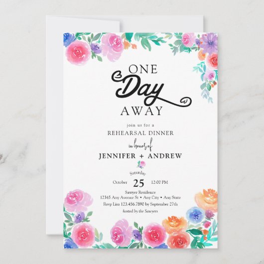 Fiesta | Mexicaanse Bloemen | Proefdiner Kaart (Voorkant)