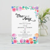 Fiesta | Mexicaanse Bloemen | Proefhuwelijksdiner Kaart (Staand voorkant)