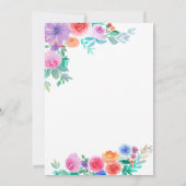 Fiesta | Mexicaanse Bloemen | Proefhuwelijksdiner Kaart (Achterkant)