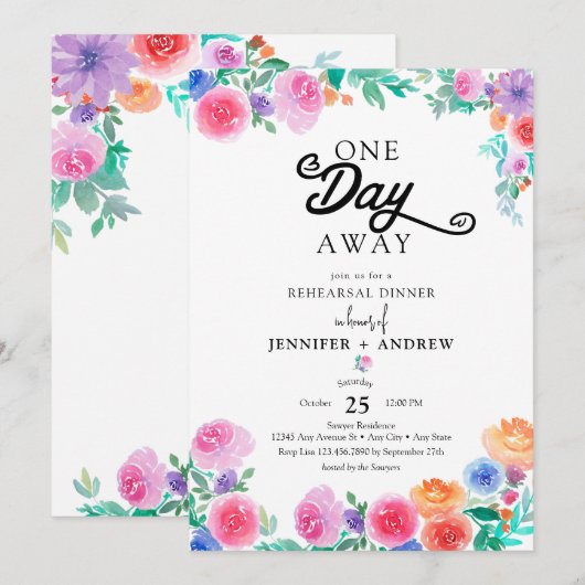 Fiesta | Mexicaanse bloemen | repetitie diner Kaart (Voorkant / Achterkant)