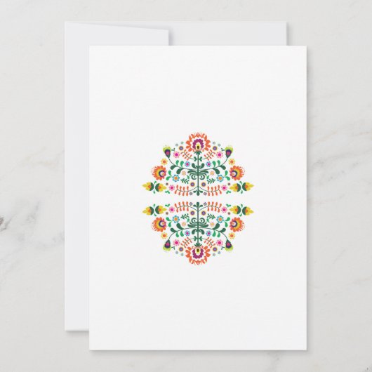 Fiesta Mexicaanse bruiloft kleurrijke uitnodiging (Achterkant)