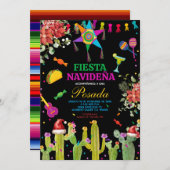Fiesta Mexicaanse Cactus Navideña Posada Kerstmis Kaart (Voorkant / Achterkant)