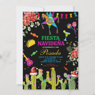 Fiesta Mexicaanse Cactus Navideña Posada Kerstmis Kaart