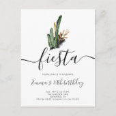 Fiesta Mexicaanse Cactus verjaardagsfeestje Uitnodiging Briefkaart (Voorkant)