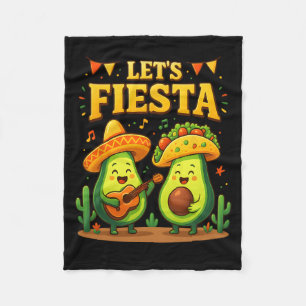 Fiesta Mexicaanse Cinco de Mayo Avocado Tacos D Fleece Deken