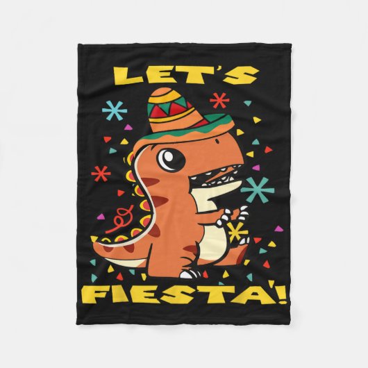 Fiesta Mexicaanse dinosaurus Cinco de Mayo Toddle Fleece Deken (Voorkant)
