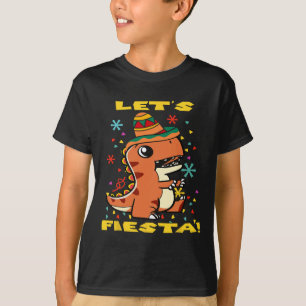 Fiesta Mexicaanse dinosaurus Cinco de Mayo Toddle T-shirt