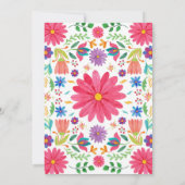 Fiesta Mexicaanse Folk Waterverf Bloemen Verjaarda Kaart (Achterkant)