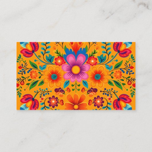 Fiesta Mexicaanse Kleurrijke Luier Raffle Visitekaartje (Achterkant)