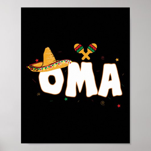 Fiesta Mexicaanse partij Cinco de Mayo Oma Oma Poster (Voorkant)