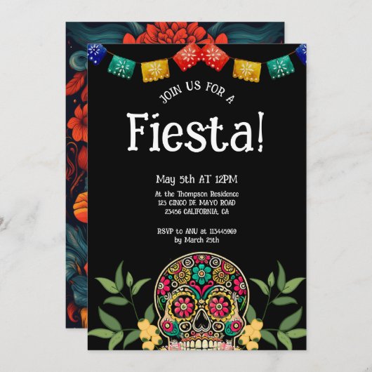 Fiesta! Mexicaanse PARTIJ Kaart (Voorkant / Achterkant)