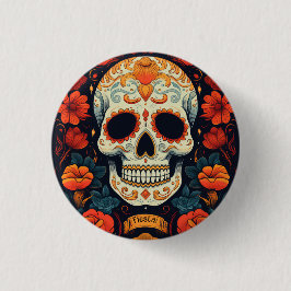 Fiesta! Mexicaanse PARTIJ Ronde Button 3,2 Cm