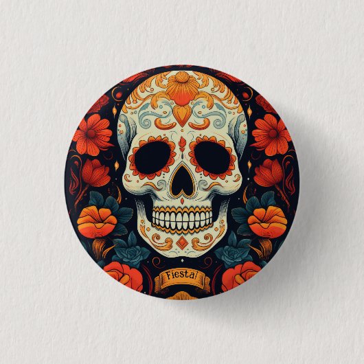 Fiesta! Mexicaanse PARTIJ Ronde Button 3,2 Cm (Voorkant)