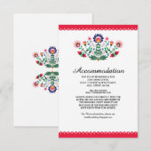 Fiesta Mexicaanse Rode Accommodatie Trouwkaarten Informatiekaartje (Voorkant / Achterkant)