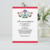 Fiesta Mexicaanse Rode Accommodatie Trouwkaarten Informatiekaartje (Staand voorkant)