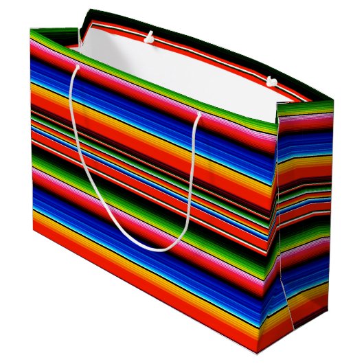 Fiesta Mexicaanse Serape Groot Cadeauzakje (Achterkant Gekanteld)