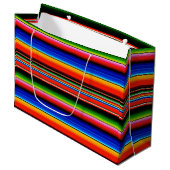 Fiesta Mexicaanse Serape Groot Cadeauzakje (Voorkant Gekanteld)