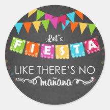 Fiesta Mexicaanse Sticker Birthday Party Mañana