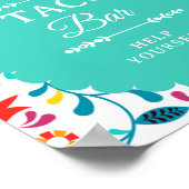 Fiesta Mexicaanse Taco Bar Bruiloftsborrel Bord Poster (Hoek)